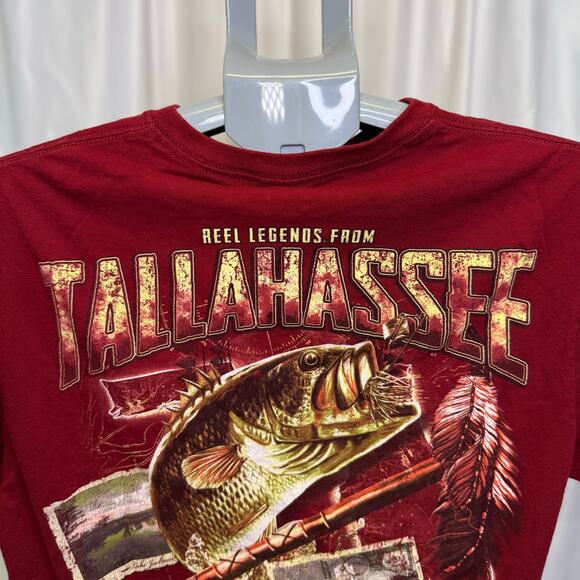 Reel Legends Tallahassee Graphic T-Shirt Red Bass Fishing Tee Size Medium - Picture 7 of 8
